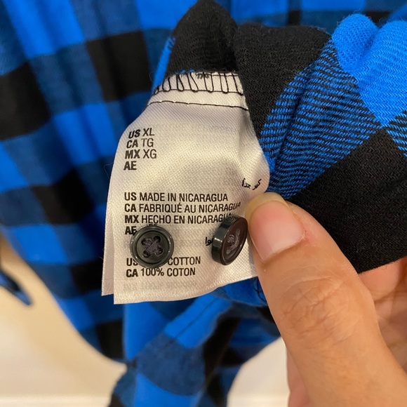 COPY - Men’s Club Room Flannel Shirt Long Sleeve XL B4A - Picture 8 of 9